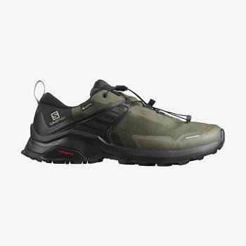 Black / Olive Salomon X RAISE GORE-TEX Men's Hiking Shoes | US-O2482