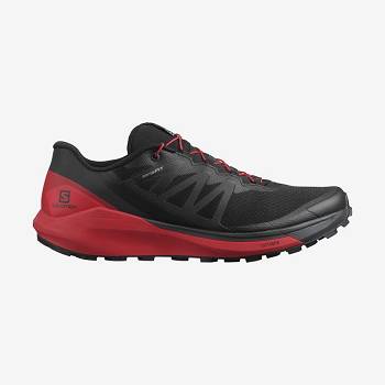 Black / Red Salomon SENSE RIDE 4 Men's Trail Running Shoes | US-L2446