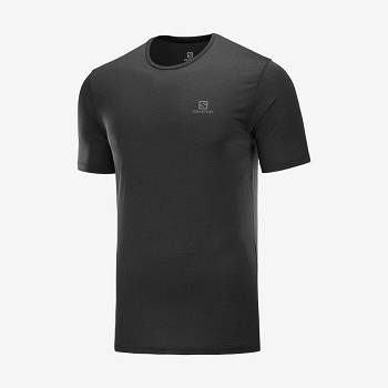 Black Salomon AGILE TRAINING Men's T Shirts | US-M1972