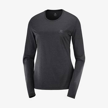 Black Salomon AGILE Women's T Shirts | US-N1337