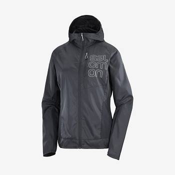 Black Salomon BONATTI CROSS WIND Women's Windbreakers Jacket | US-N1358