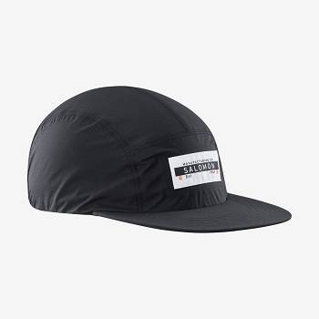 Black Salomon BONATTI WATERPROOF FIVE PANEL Men's Hats | US-O1210