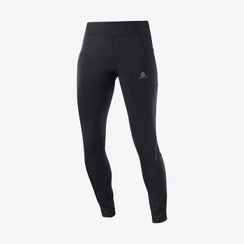 Black Salomon CROSS RUN 28'' Women's Running Tights | US-W3500