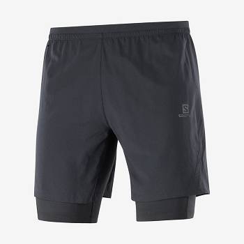 Black Salomon CROSS TWINSKIN Men's Shorts | US-O1875