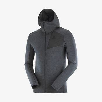 Black Salomon ESSENTIAL LIGHTWARM HOODED Men's Hoodie | US-A2004