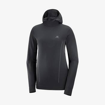 Black Salomon ESSENTIAL SEAMLESS Women's Hoodie | US-N2555