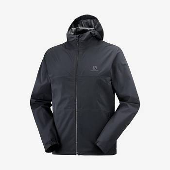 Black Salomon ESSENTIAL WATERPROOF 2.5L Men's Waterproof Jackets | US-N1351