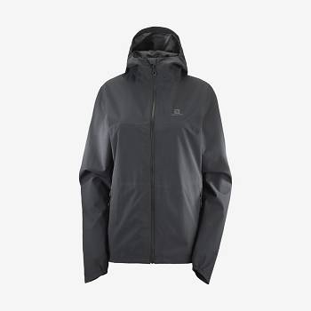 Black Salomon ESSENTIAL WATERPROOF 2.5L Women's Waterproof Jackets | US-N1694