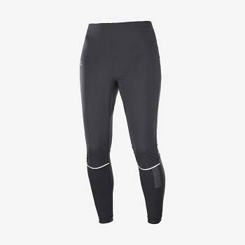 Black Salomon LIGHT SHELL Women's Running Tights | US-N1120