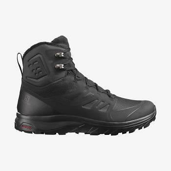 Black Salomon OUTBLAST THINSULATE™ CLIMASALOMON™ Men's Waterproof Boots | US-O1476