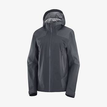 Black Salomon OUTLINE GORE-TEX HYBRID Women's Waterproof Jackets | US-O2412