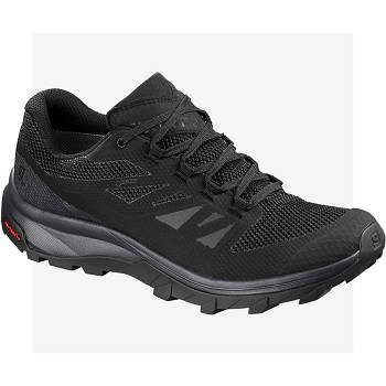 Black Salomon OUTLINE GORE-TEX Women's Hiking Shoes | US-A1143