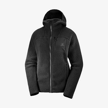 Black Salomon OUTLINE WARM TEDDY Women's Hoodie | US-L2306