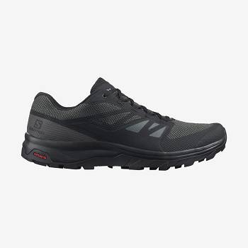 Black Salomon OUTLINE WIDE GORE-TEX Men's Hiking Shoes | US-M1860