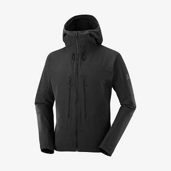 Black Salomon OUTPEAK SOFTSHELL Men's Softshell Jackets | US-O1504