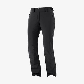 Black Salomon THE BRILLIANT Women's Ski Pants | US-S2206