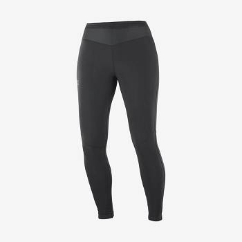 Black Salomon XA WARM Women's Running Tights | US-W2140