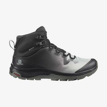 Black / White Salomon VAYA MID GORE-TEX Women's Hiking Shoes | US-O1901