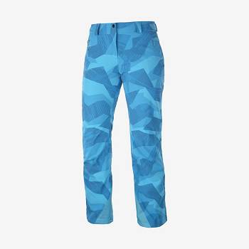 Blue / Black Salomon THE BRILLIANT Women's Ski Pants | US-O2099