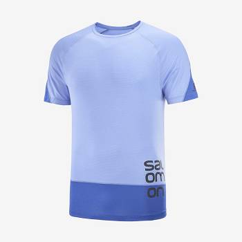 Blue Salomon CROSS RUN GRAPHIC Men's T Shirts | US-N1708