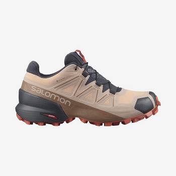 Brown Salomon SPEEDCROSS 5 GORE-TEX Women's Waterproof Shoes | US-A1724