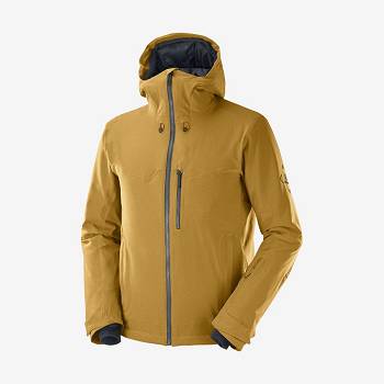 Brown Salomon UNTRACKED Men's Ski Jackets | US-A1136