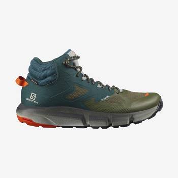 Deep Green / Olive Salomon PREDICT HIKE MID GORE-TEX Men's Hiking Shoes | US-O2526