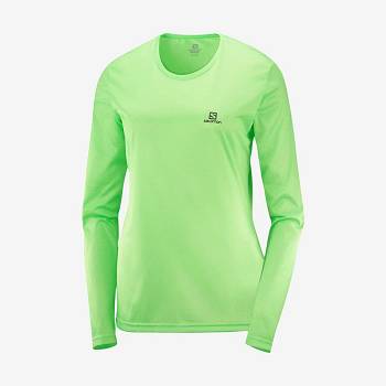 Green Salomon AGILE Women's T Shirts | US-O1721