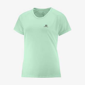 Green Salomon CROSS REBEL Women's T Shirts | US-N1379