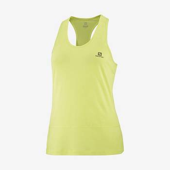 Green Salomon CROSS RUN Women's T Shirts | US-M1608