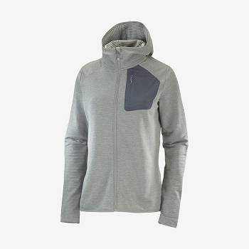 Green Salomon ESSENTIAL LIGHTWARM HOODED Women's Hoodie | US-M1965