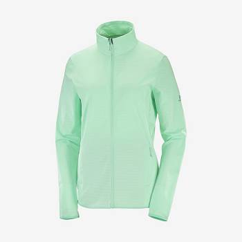 Green Salomon ESSENTIAL LIGHTWARM Women's Hoodie | US-L1459