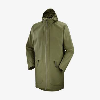 Green Salomon OUTLIFE LONG PACKABLE Men's Windbreakers Jacket | US-N2625