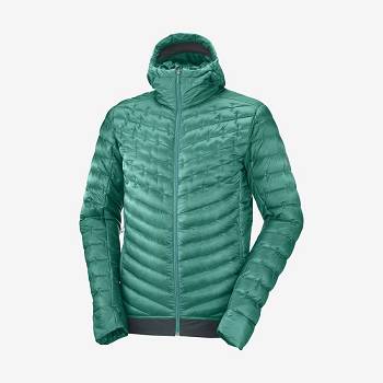 Green Salomon OUTLINE DOWN Men's Insulated Jackets | US-W2250