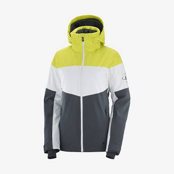 Green Salomon SLALOM Women's Ski Jackets | US-M2378