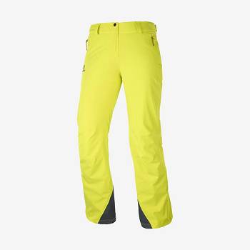 Green Salomon THE BRILLIANT Women's Ski Pants | US-M1923