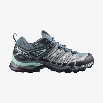 Green Salomon X ULTRA PIONEER CLIMASALOMON™ WATERPROOF Women's Hiking Shoes | US-M2175