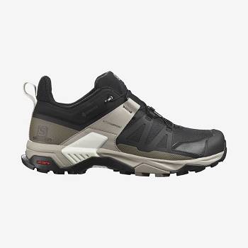 Grey / Black / Green Salomon X ULTRA 4 GORE-TEX Men's Waterproof Shoes | US-M2504