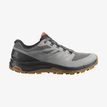 Grey / Black Salomon OUTLINE GORE-TEX Men's Hiking Shoes | US-S1296