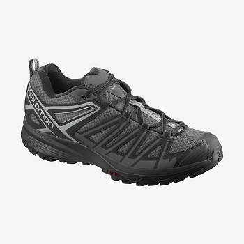 Grey / Black Salomon X CREST Men's Hiking Shoes | US-S1492