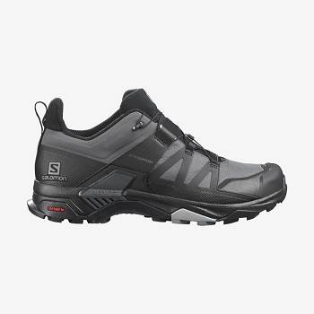 Grey / Black Salomon X ULTRA 4 GORE-TEX Men's Hiking Shoes | US-O1686