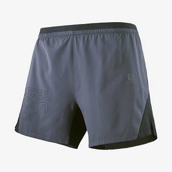 Grey Salomon CROSS 5'' Men's Shorts | US-M2462