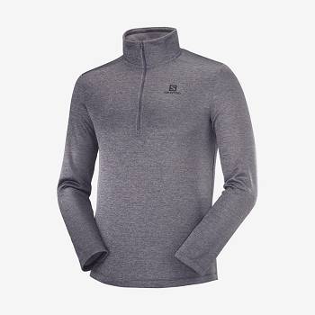 Grey Salomon ESSENTIAL LIGHTWARM SEAMLESS Men's Hoodie | US-N1106