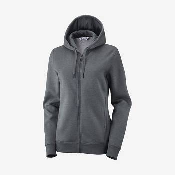 Grey Salomon ESSENTIAL WARM SALOMON Women's Hoodie | US-O1411