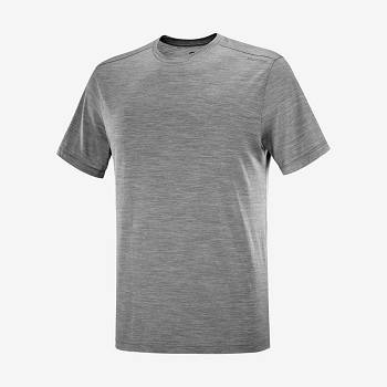 Grey Salomon OUTLIFE MERINO BLEND Men's T Shirts | US-L1578