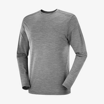 Grey Salomon OUTLIFE MERINO BLEND Men's T Shirts | US-M1118