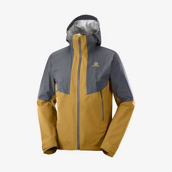 Grey Salomon OUTLINE GORE-TEX HYBRID Men's Waterproof Jackets | US-W1200