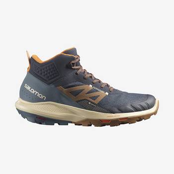 Grey Salomon OUTPULSE MID GORE-TEX Men's Hiking Shoes | US-O2573