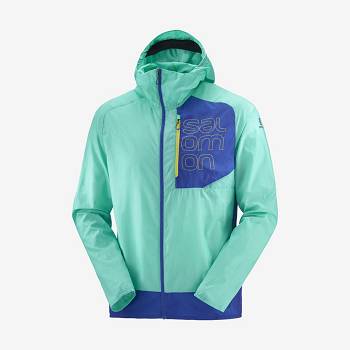 Mint Salomon BONATTI CROSS WIND Men's Windbreakers Jacket | US-N2429