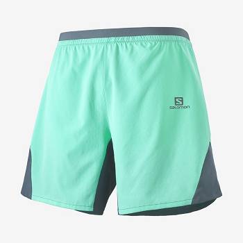 Mint Salomon CROSS 7'' NO LINER Men's Shorts | US-wO2330